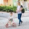 Costway 4 in 1 Kids Tricycles with Push Handle & Training Wheels Baby Balance Bike Navy/Pink